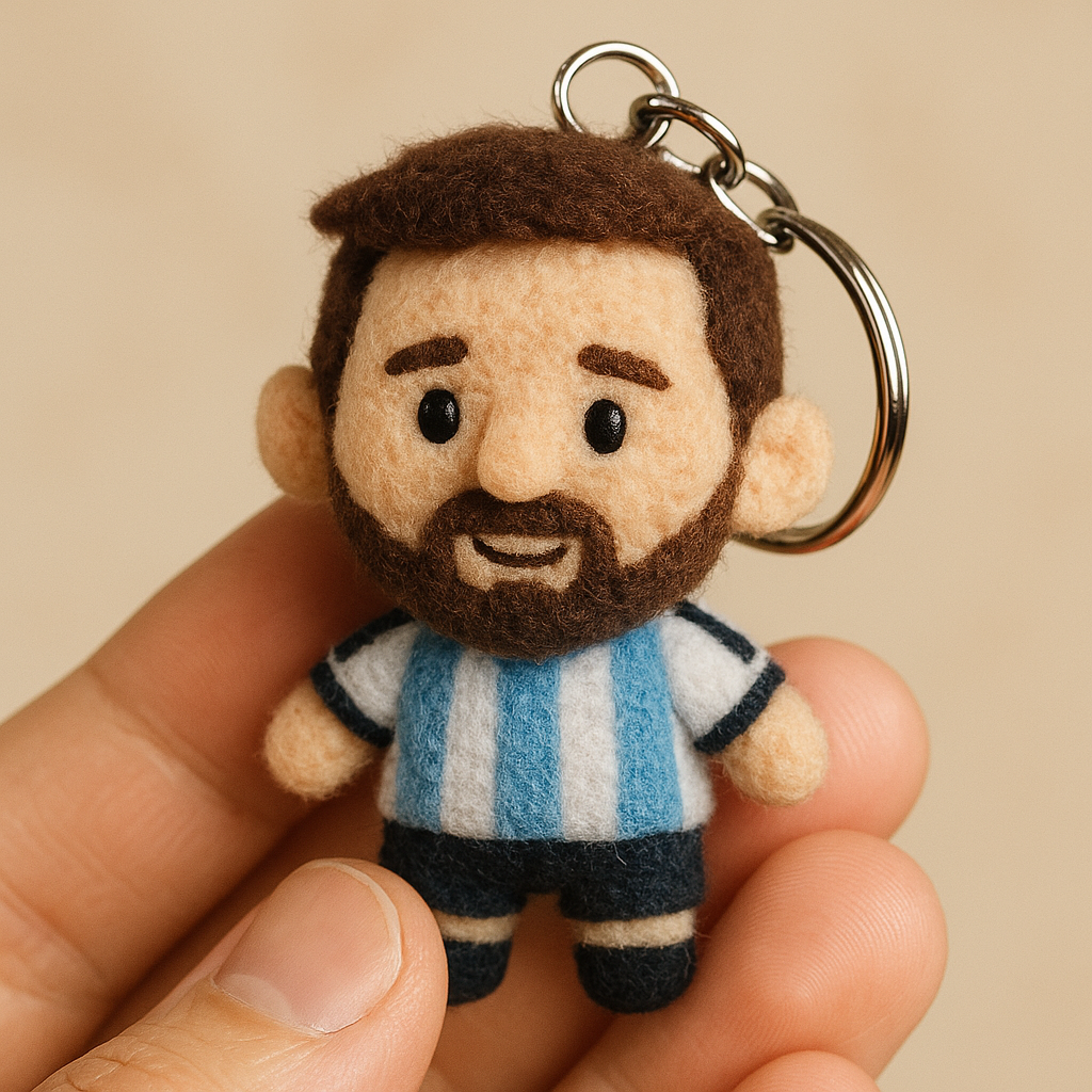 Plush Messi Keychain