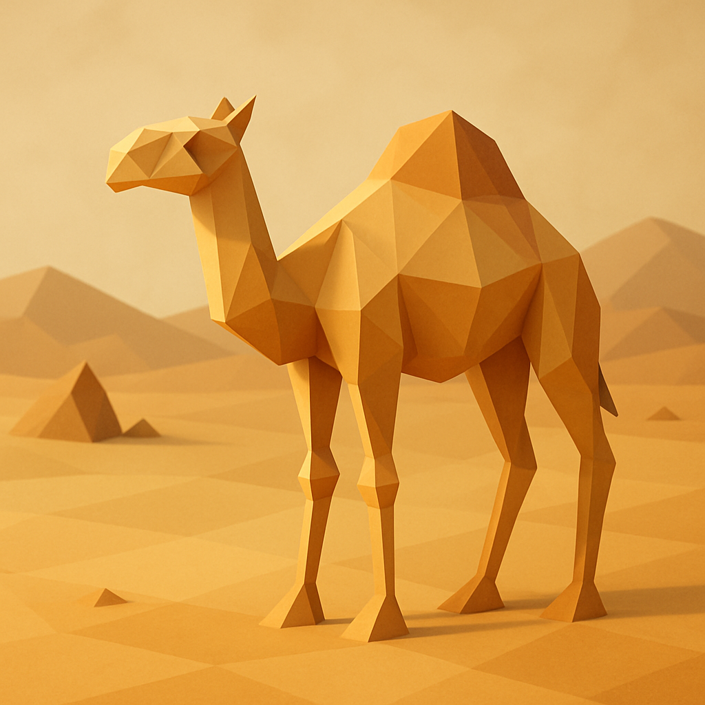 Low-Poly Camel Render