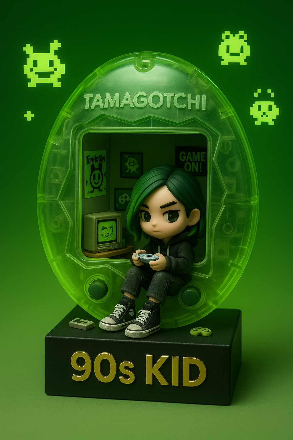 90s Tamagotchi Diorama