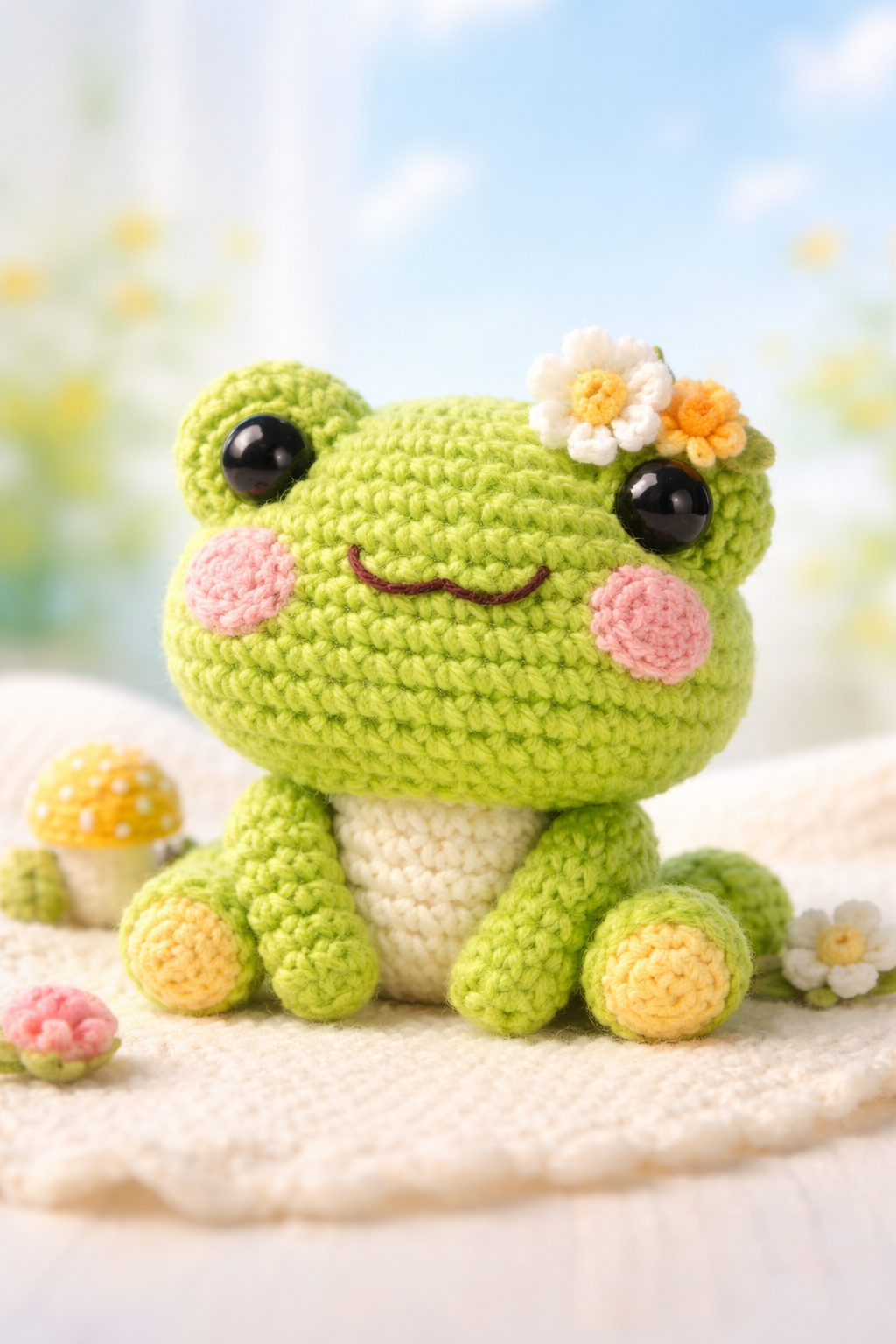 3D Crochet Frog Design