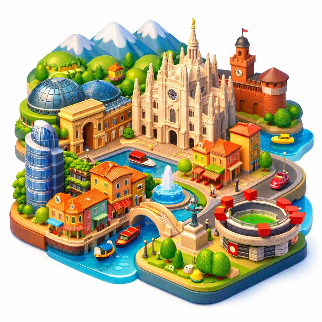Isometric Milano Diorama